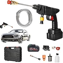 Amazon | 高圧洗浄機 コードレス 充電式 バッテリー 噴射距離10M